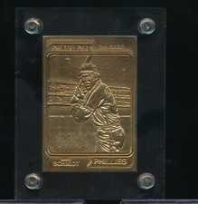 1994 Highland Mint Mike Schmidt '74 Topps Bronze Card w/ orig package & COA