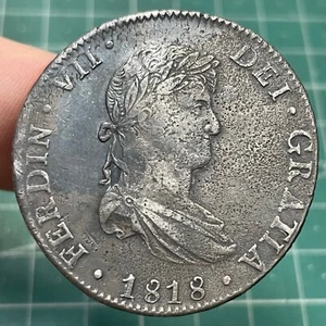 ESPAÑA 8 Reales del año 1818 de Fernando VII ceca de Mexico JJ - Imagen 1 de 8