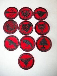 10 different 1960's B.S.A boy scout patrol patches LOOK