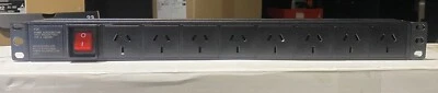 8 Way Power Distribution Unit PDU 1RU 1U 19 Inch Rack Mount 2m Cord Electrical - image 1 of 4