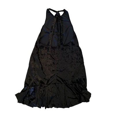 Vestido Corto UNIF Negro Terciopelo Espalda Entrecruzada Talla S Foto 1 de 4