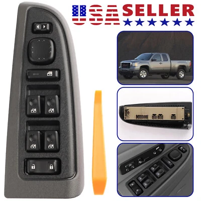 Front Driver Door Window Control Switch For GMC Sierra 2003-2007 15883323 - Image 1 of 4