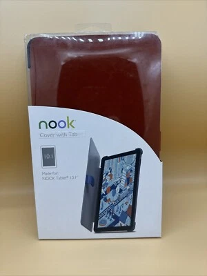 Nook 10.1 Inch Cover With Tab Smart Folio Cover - Brand NEW - Brown Faux Leather - Image 1 of 4