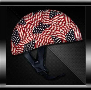 American Flag Skinners Helmet Cover For DOT B No Visor DOT Helmet - Bild 1 von 4