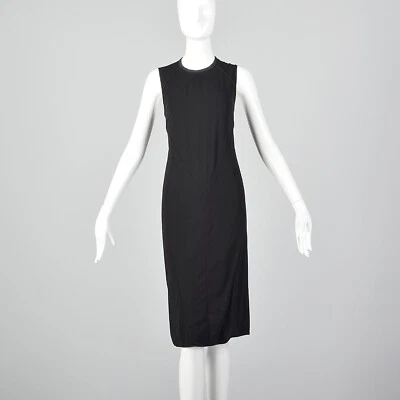 XS Narciso Rodriguez Vestido Negro Diseñador Funda LBD Cerradura Espalda Cóctel De Colección Foto 1 de 4