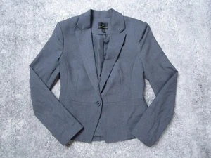 Worthington Coat Womens 4 Blazer Gray Long Sleeve Formal Business Suit Top - Picture 1 of 10