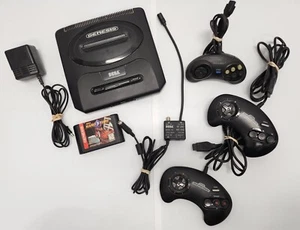 SEGA GENESIS MK-1631 w/ Controllers +  NBA Hang Time - Picture 1 of 2