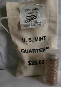 2001-D New York State Quarters: One Full Unicirculated Roll - Picture 1 of 1
