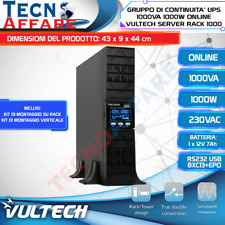 Gruppo Di Continuità UPS Onda Sinusoidale Pura 1000VA 1000W Server VulTech