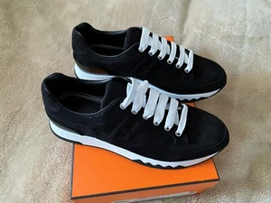 HERMES Women's Trail Sneaker Black Suede size EU38 Brand New Genuine! - Picture 1 of 12