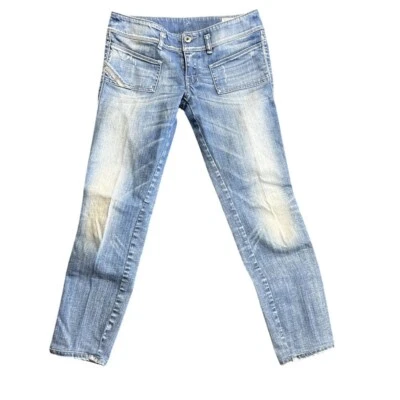 Diesel Hushy slim ankle length jeans y2k style stretch medium wash low rise 28 - Image 1 of 4
