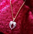 Valentine Heart Silver* Pendant Holy Medal Gold* Chain Two Tone Necklace