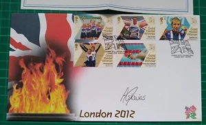 2012 Buckingham Covers Paralympics Gold Olympic Medal Winners Signed Aled Davies - Picture 1 of 3