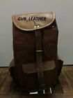 18" Real Trusted Leather Backpack Briefcase Laptop Bag Vintage