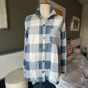 Current/Elliott Slim Boy Shirt Discovery Plaid Long Sleeve 100% Cotton Sz 2 - Picture 1 of 8