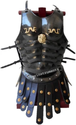ROMAN MUSCLE ARMOR BLACK ANTIQUE FINISH JACKET COLLECTIBLE REPLICA COSTUME - Image 1 of 4