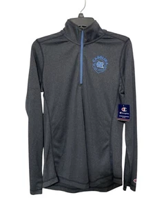 Champion UNC Tarheels Moisture Wicking Pullover Gray and Carolina Blue Large NEW - Picture 1 of 7