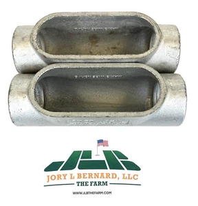 EATON CROUSE HINDS, LOT OF 2, C67, 2" RIGID CONDUIT CONDULET FITTING STEEL NOS S - Picture 1 of 11
