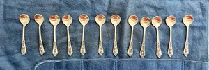 Wallace Rose Point Sterling Salt Spoons - Picture 1 of 3