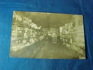 1914 COUNTRY STORE SCENA INTERNA a SIDNEY New York FOTO CARTOLINA REALE - Foto 1 di 3