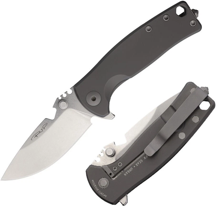 Cuchillo Plegable Urbano DPx Gear HEST 2.88" Bohler M390 Hoja de Acero Mango de Titanio Foto 1 de 3