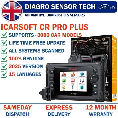 iCarsoft CR PRO PLUS + 2025 ENHANCED Car Diagnostic Tool | Official UK Outlet