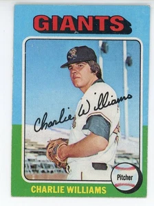Topps de béisbol 1975 #449 Charlie Williams - Imagen 1 de 2
