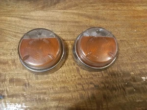 Morris Minor Front Side Light Lenses & Surrounds Lucas L632 Used - Picture 1 of 4