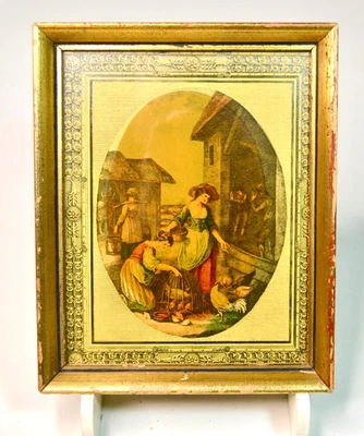 Lucas, Hamilton, Bartolozzi 印花 格鲁吉亚框 女式 照顾 鸡 复古 — 第 1/4 张图片