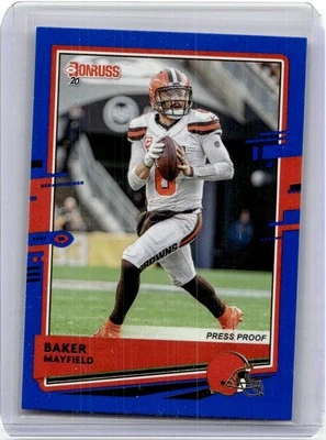 2020 DONRUSS THREADS BLUE BAKER MAYFIELD CLEVELAND BROWNS #23 - Image 1 of 2