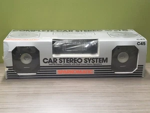 Neu Sparkomatic C45 komplette Autoradioanlage AM/FM Kassette Doppelkegel Lautsprecher - Bild 1 von 16