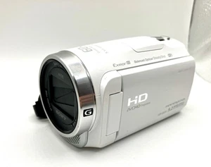 Sony Handycam HDR-CX675 HD Camcorder 9.2MP 30x Zoom Wi-Fi White Japan Tested - Picture 1 of 10