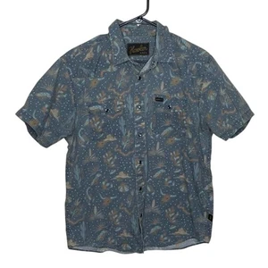 Howler bros H bar B pearl snap short sleeve shirt Size Medium Desert print  - Picture 1 of 4