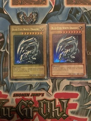 Yu-Gi-Oh! TCG Blue-Eyes White Dragon SDK-001 MISPRINT Faded Error - LP - Image 1 of 4
