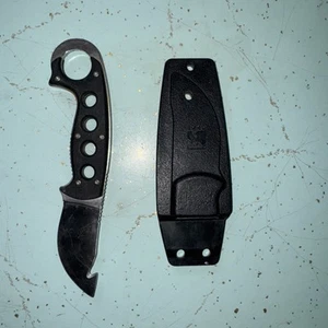 Rare CRKT Alaska Cobuk Fixed Blade Knife W/ Gut Hook USA w/ Sheath - Picture 1 of 4