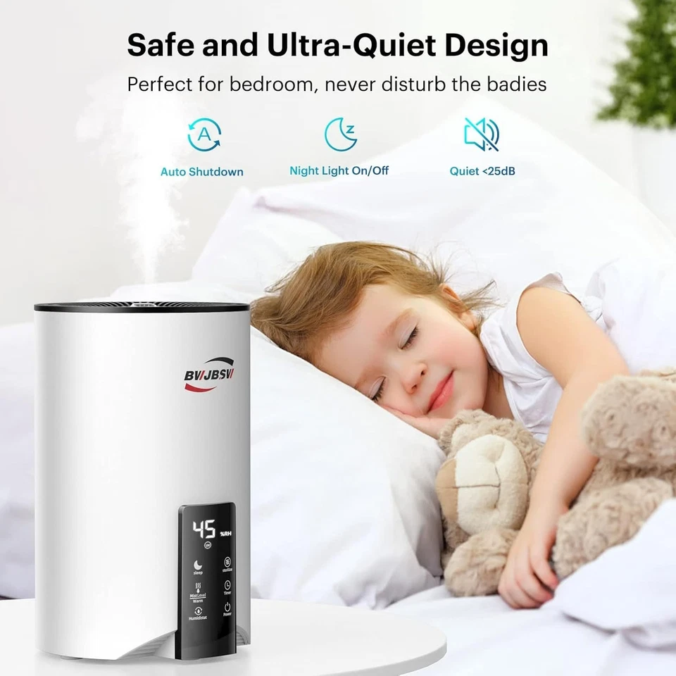 BWJBSW Air Humidifier for Bedroom Kids Room 4L Ultrasonic Aroma Diffuser with 36 - Image 1 of 4