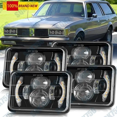 Faros LED 4x6" haz alto/bajo para Oldsmobile Cutlass Supreme DOT 1980-1988 Foto 1 de 4