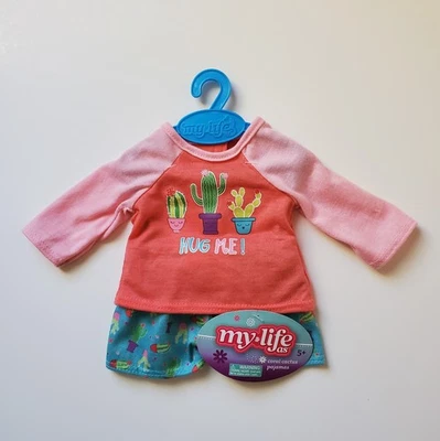 Conjunto de pijama My Life As Pink Coral Cactus para muñeca de 18" Hug Me Foto 1 de 4