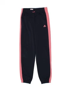 ADIDAS Girls Tracksuit Trousers Joggers 11-12 Years Navy Blue Colourblock CW23 - Picture 1 of 3