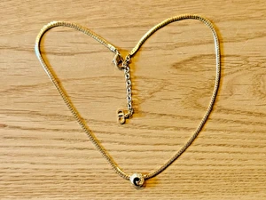 Christian Dior Kristall & schwarze Emaille Anhänger Halskette vergoldet Wert @ 350 $ - Bild 1 von 9