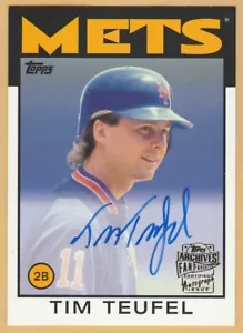2017 TOPPS ARCHIVES TIM TEUFEL FAN FAVORITES CERTIFIED AUTOGRAPH #FFA-TT - Picture 1 of 1