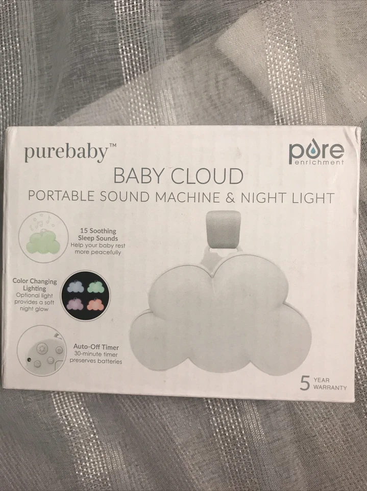 Pure Enrichment Baby Cloud Portable Sound Machine and Color-changing Night Light