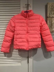 NWT THE CHILDREN'S PLACE SOLID PUFFER COAT JACKET  LARGE 10-12 PEACHY PINK COLOR - Picture 1 of 2
