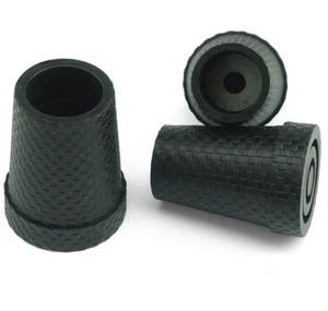 Gummipuffer "KARO" mit Stahleinlage schwarz für Leichtmetall-Gehstöcke 14-18mm - Bild 1 von 1