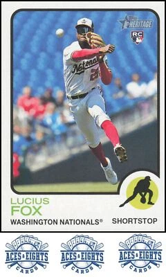 2022 Topps Heritage Lucius Fox Rookie RC Washington Nationals #618 - Image 1 of 2