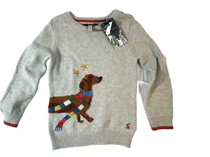 New! Joules Festive Dog Dachshund Sweater 5y Christmas Winter - Picture 1 of 6
