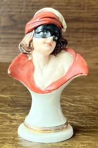 Figura Busto Porcelana Ginori Capodimonte TOSCA Mujer Enmascarada 4.5” - Imagen 1 de 9