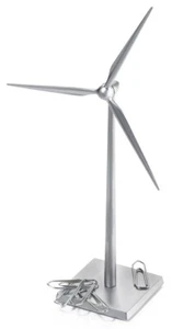 TROIKA Windrad FRESH WIND Büroklammerhalter Schreibtisch Objekt inkl. 5 Klammern - Picture 1 of 5