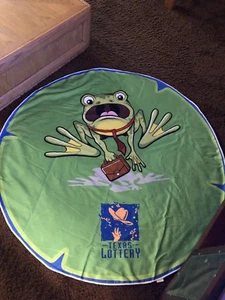New Colorful Frogger Round Lily Pad Towel Texas Lottery - Picture 1 of 2