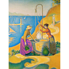 Paul Signac Women At The Well 1892 Painting Canvas Wall Art Print Poster